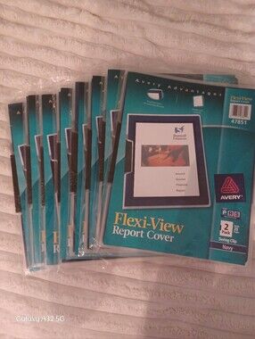 Avery Flexi-View Navy Swing Clip Report Cover, 2 Pack (8 Packages)